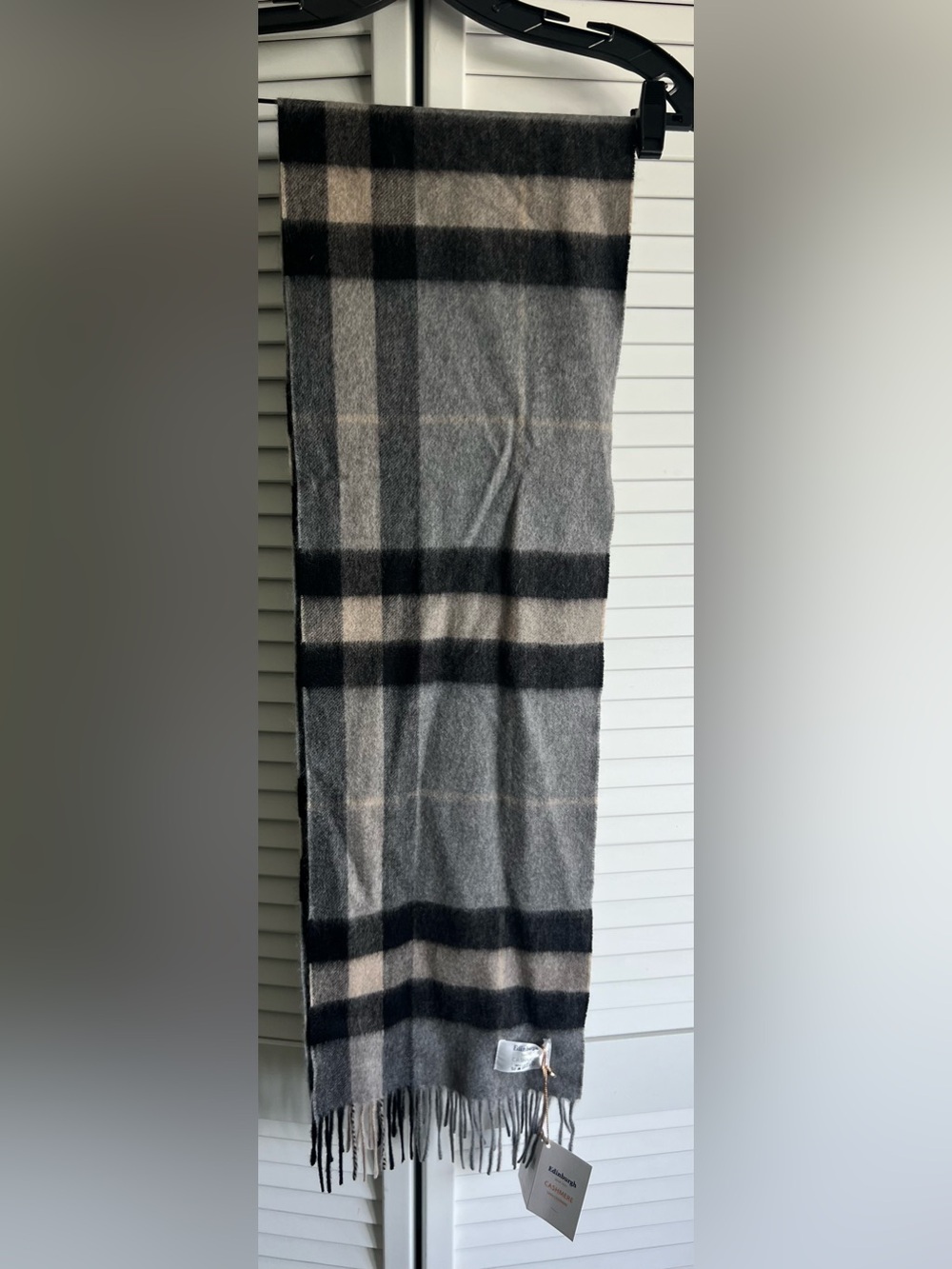 Luxury Edinburgh Cashmere 100% Cashmere Plaid Scarf "Made in Scotland" 64”x 10”